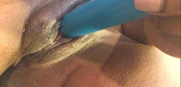  Hot Ebony Slut Jessica Grabbit fucks herself with dildo